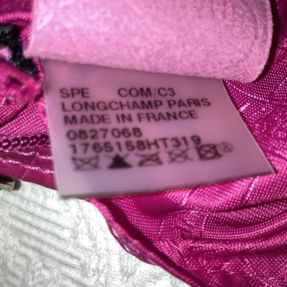 Longchamp Fuchsia Pink Roseau Crocodile Embossed Mini Purse - Picture 8 of 10